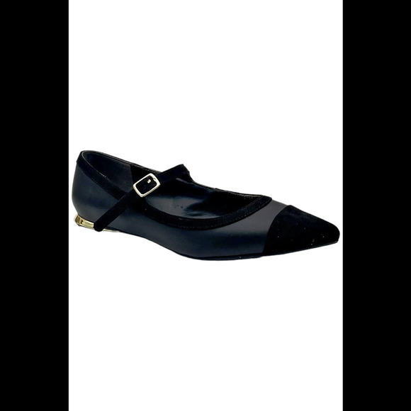Alfani Women's Shandee Ankle-Strap Pointed-Toe Flats Black - Medium - Picture 1 of 3